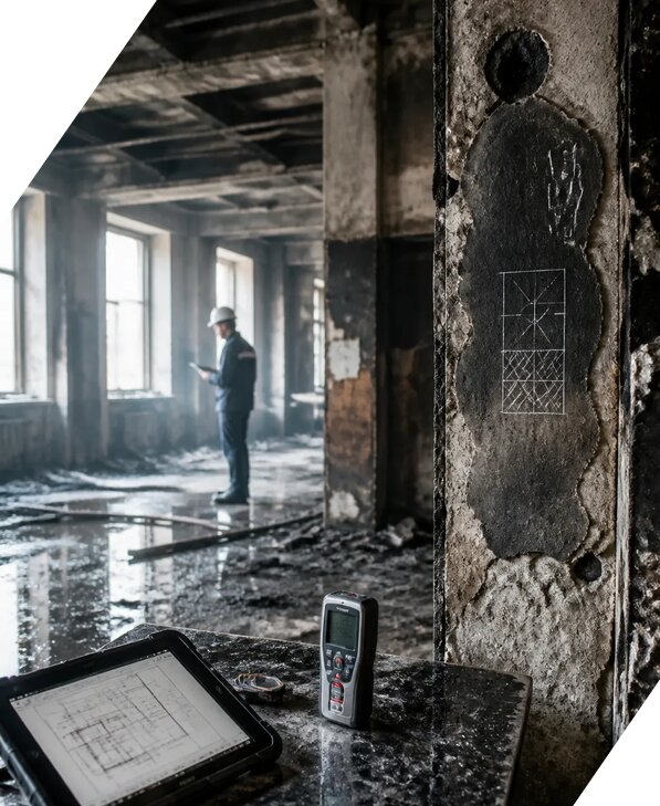 Обследование зданий после пожара в Новом Уренгое от 15597 р. | ЭкспертизаРоссия