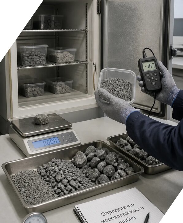 Определение морозостойкости щебня в Новом Уренгое от 3639 р. | ЭкспертизаРоссия
