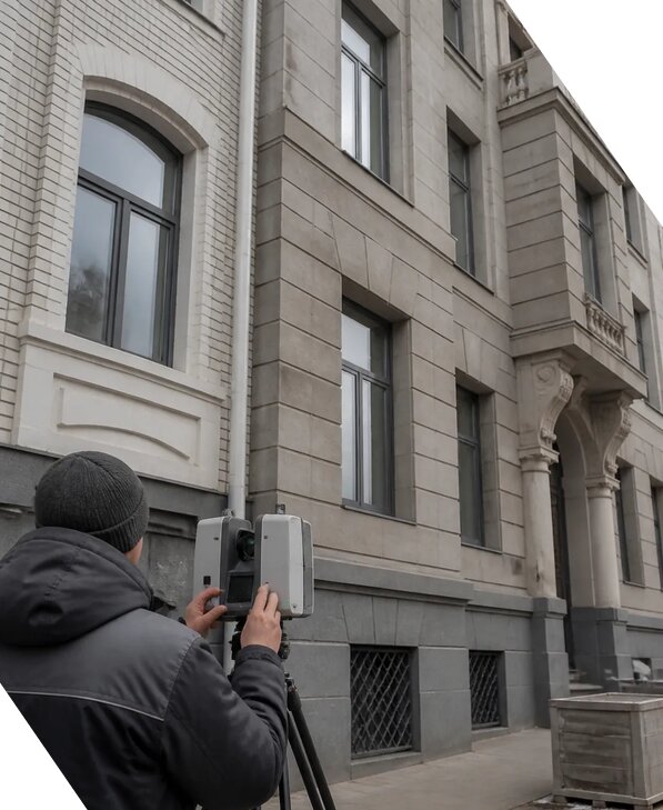 Лазерное сканирование фасадов зданий для обследования в Новом Уренгое