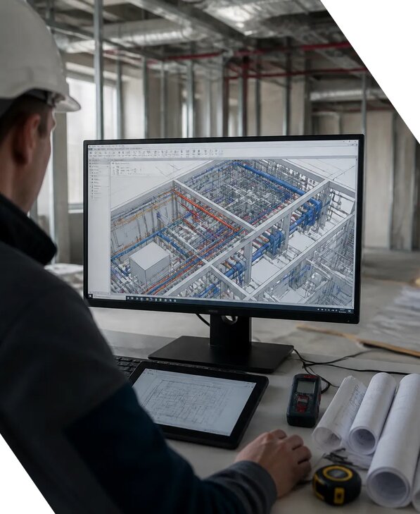 Создание BIM модели инженерных сетей для объектов в Новом Уренгое